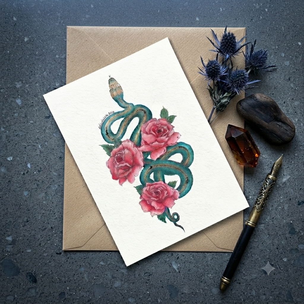 Snake | Art Greeting Card | CNY 2025 | HK LOCAL