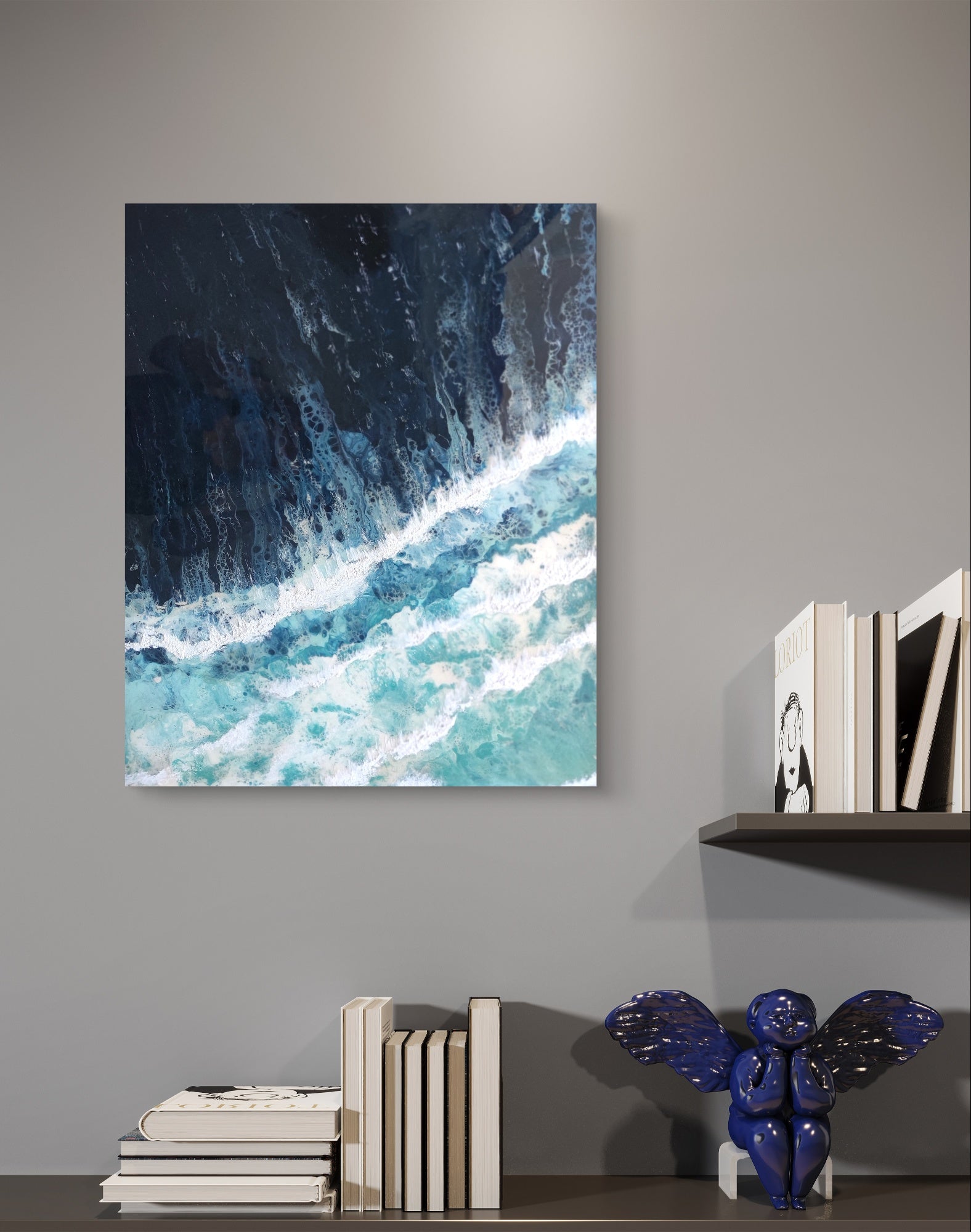 The Wave — Original Fluid Art Seascape Painting with Epoxy Resin | OCEAN Collection