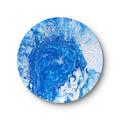 Water Sprinkle — Original Fluid Art Painting with Texture Paste on Round Canvas | OCEAN Collection