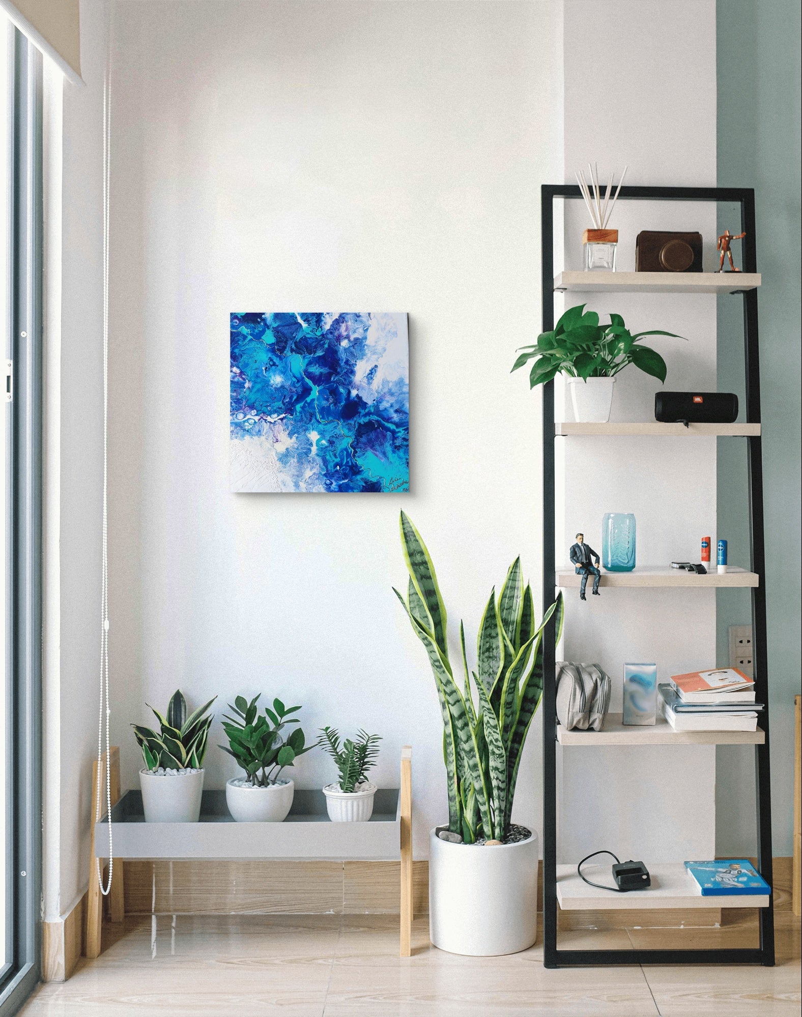 Susurro — Pintura Acrílica Original de Arte Fluido | Colección OCÉANO