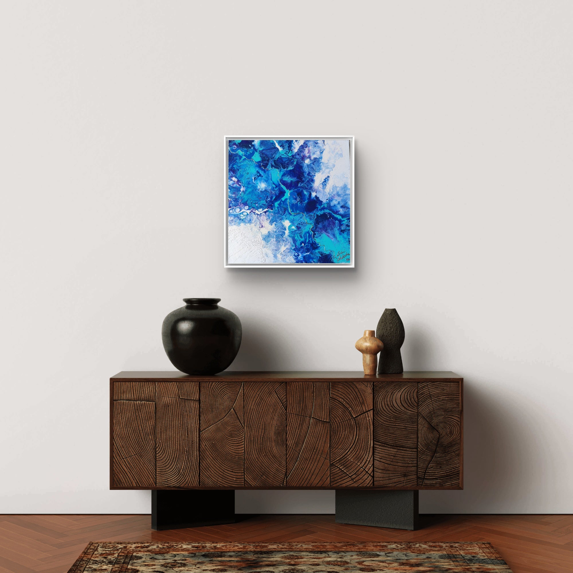 Susurro — Pintura Acrílica Original de Arte Fluido | Colección OCÉANO